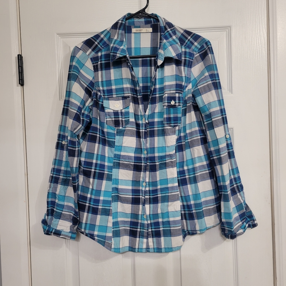 Womens old navy flannel size L